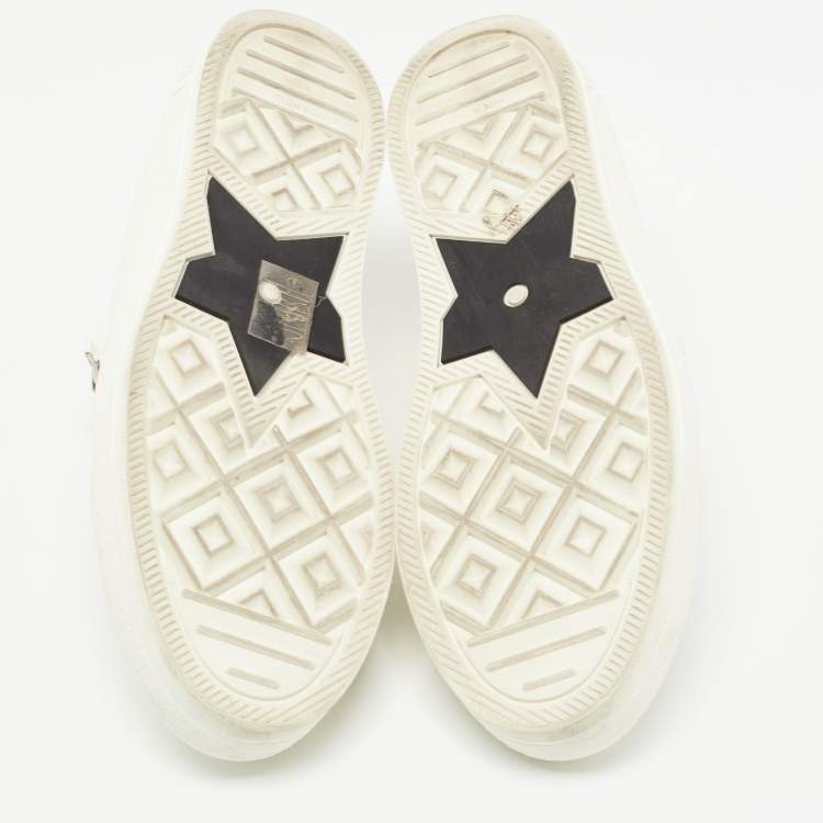 Pre Owned Dior  White Canvas Walk N Dior Low Top Sneakers Size 39
