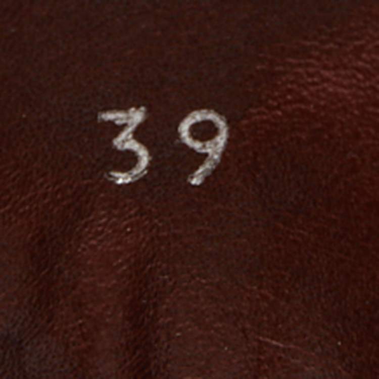 Pre Owned Dior Brown Leather Floral and Butterfly Embroidered Combat Boots Size 39