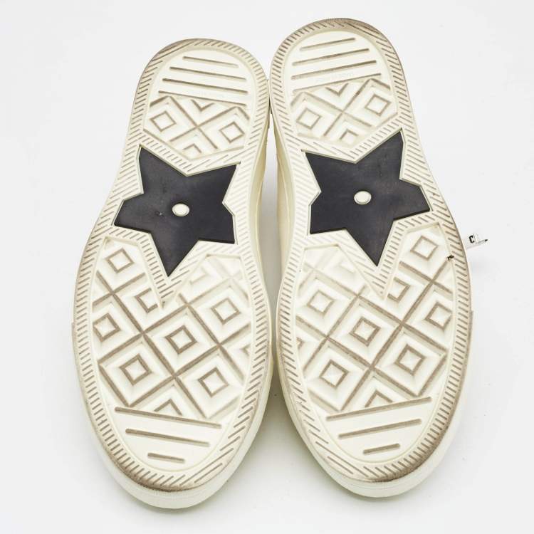 Pre Owned Dior White Canvas Walk'n'Dior Low Top Sneakers Size 36.5