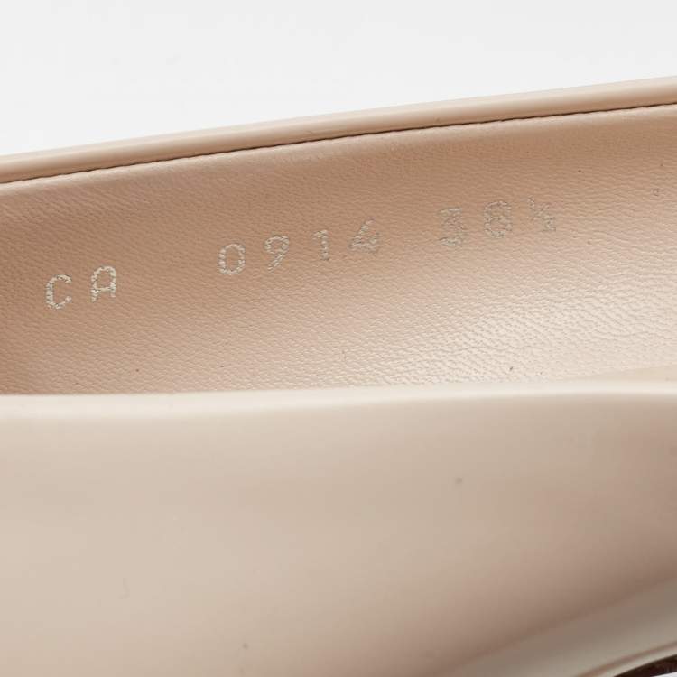 Pre Owned Dior Pink Leather Square Peep Toe Platform Pumps Size 38.5