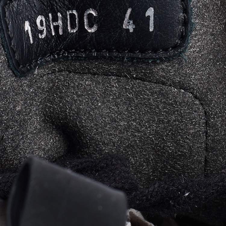 Pre Owned Dior Black Oblique Mesh and Rubber B23 Low Top Sneakers Size 41