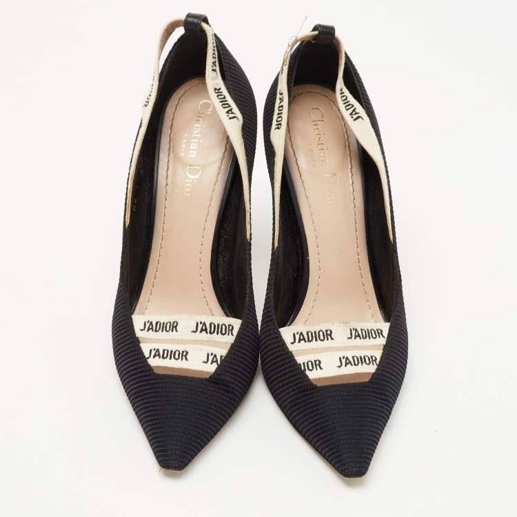 Pre Owned Dior Black Fabric J'adior Pointed Toe Pumps Size 39
