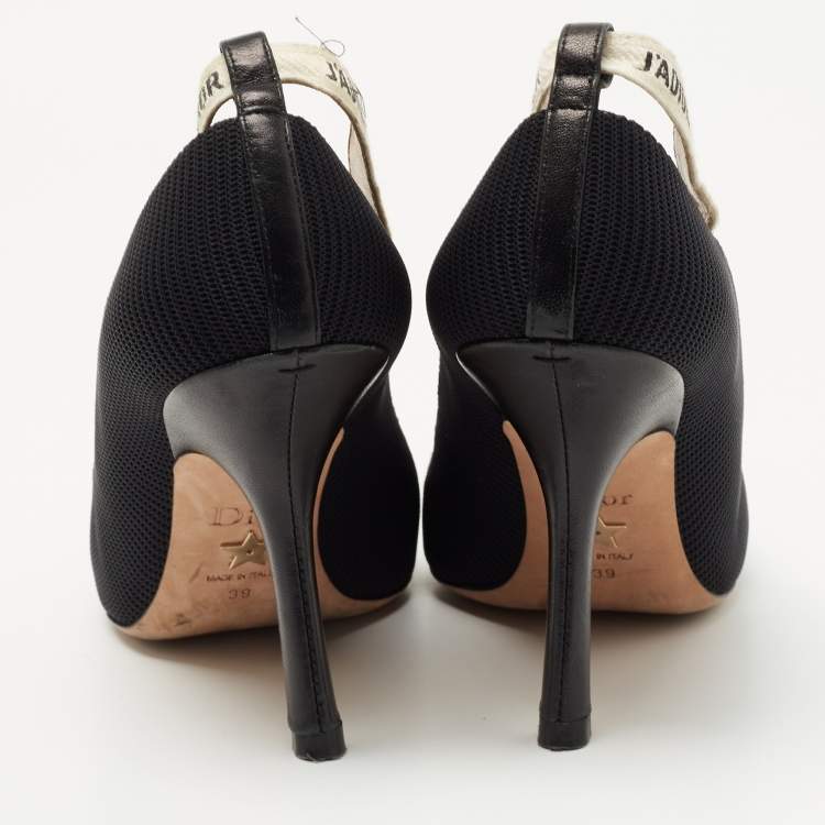 Pre Owned Dior Black Fabric J'adior Pointed Toe Pumps Size 39
