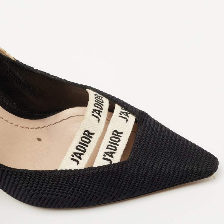Pre Owned Dior Black Fabric J'adior Pointed Toe Pumps Size 39