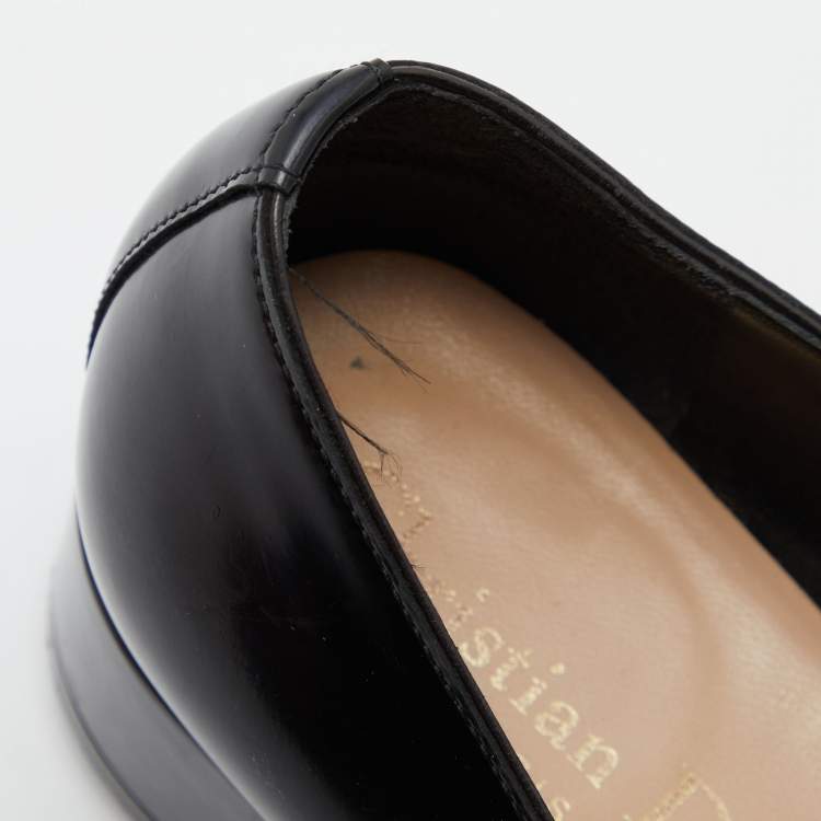 Pre Owned Dior Black Patent Leather Pumps Size 40