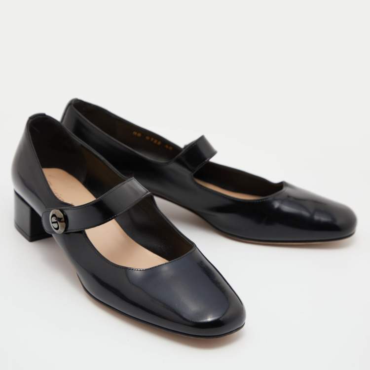 Pre Owned Dior Black Patent Leather Pumps Size 40