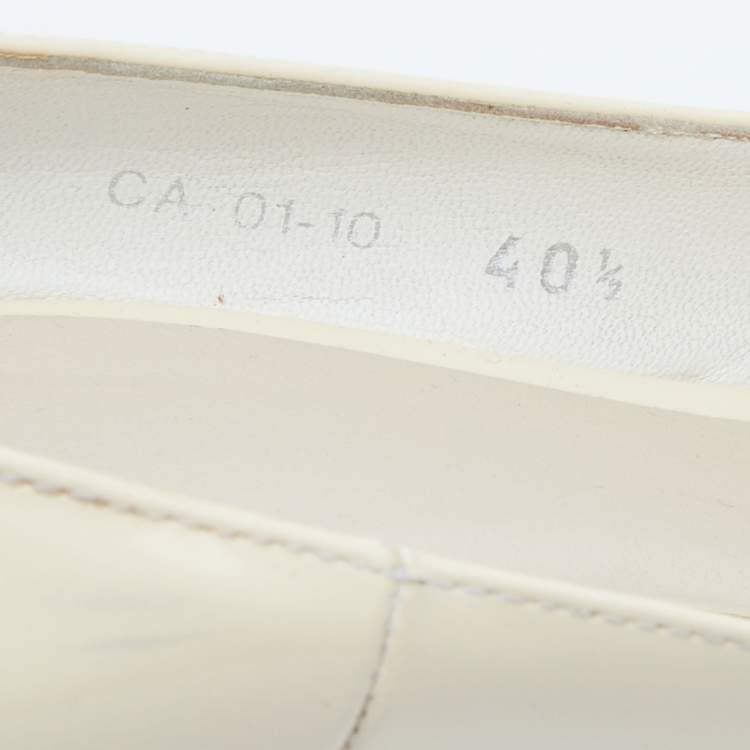 Pre Owned Dior Beige Patent Leather Miss Dior Pumps Size 40.5