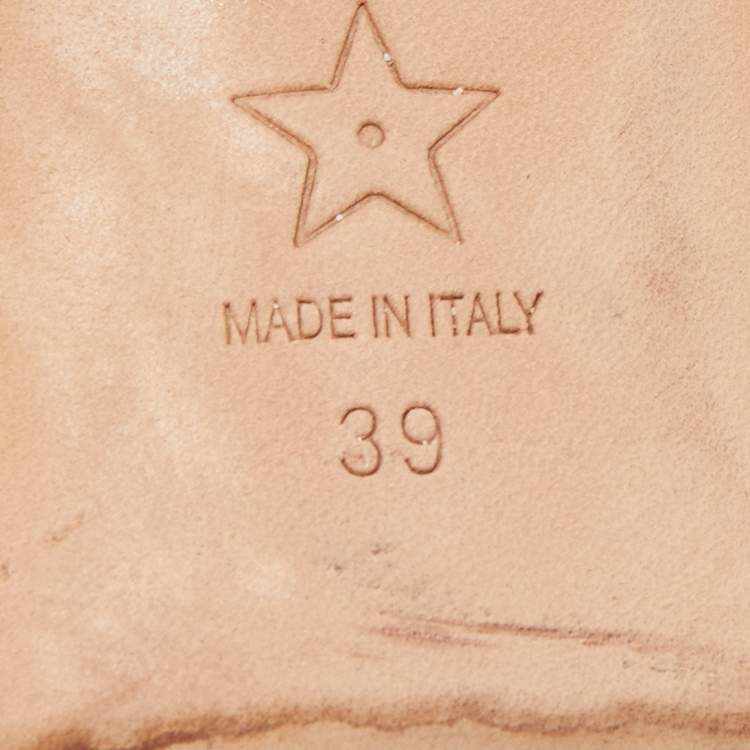 Pre Owned Dior Tricolor Embroidered Canvas Dway Slide Sandals Size 39