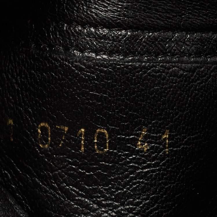 Pre Owned Dior Black Leather and Suede  Platform Length Length Boots Size 41 