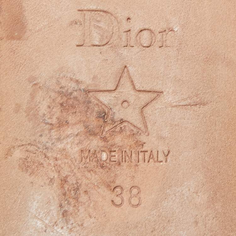 Pre Owned Dior Black Mesh Miss J'adior Ballet Flats Size 38