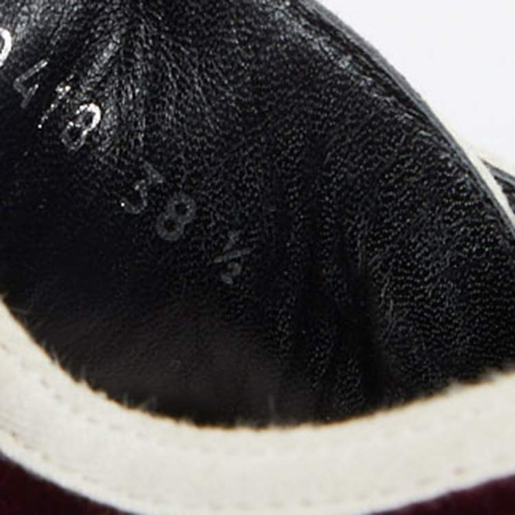Pre Owned Dior Burgundy Velvet Walk'n'Dior Sneakers Size 38.5