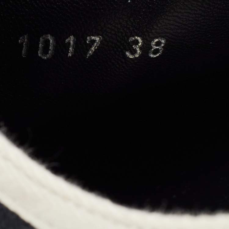 Pre Owned Dior Navy Blue Canvas and Leather Walk'n'Dior  Sneakers Size 38