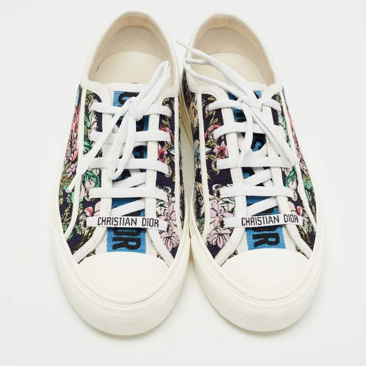 Pre Owned Dior Multicolor Canvas Walk'n'Dior Sneakers Size 37.5