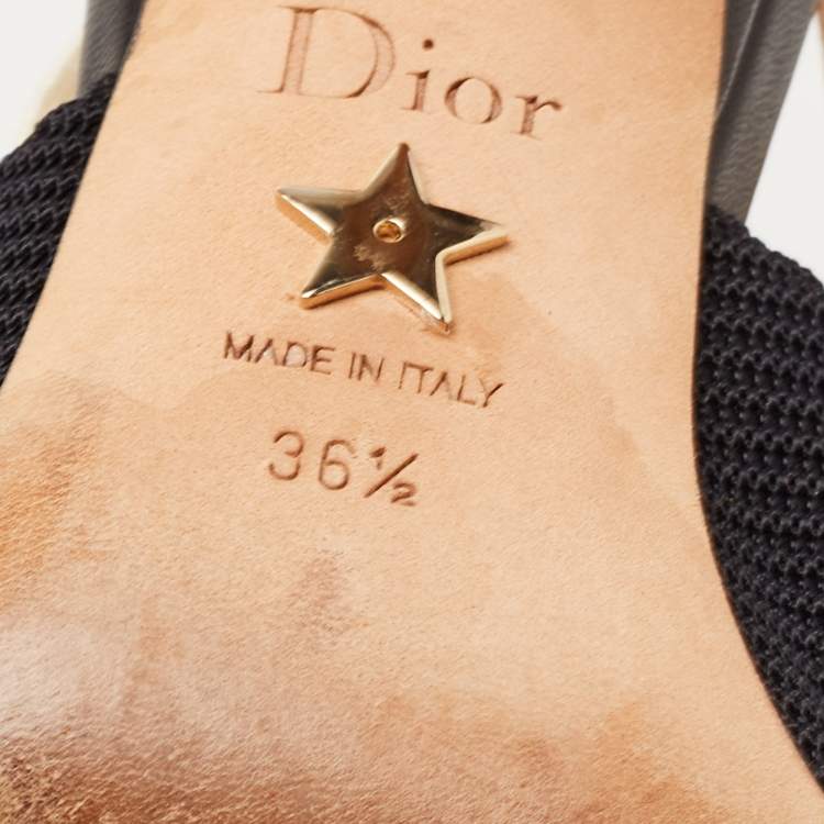 Pre Owned Dior Black Fabric  J'adior Slingback Pumps Size 36.5