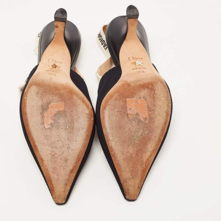 Pre Owned Dior Black Fabric  J'adior Slingback Pumps Size 36.5