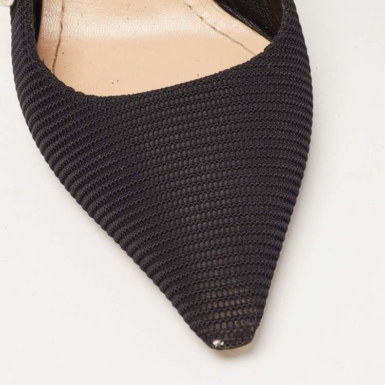 Pre Owned Dior Black Fabric  J'adior Slingback Pumps Size 36.5