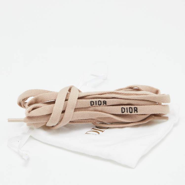 Pre Owned Dior Pink Neoprene,Rubber and Leather D-Connect Sneakers Size 38