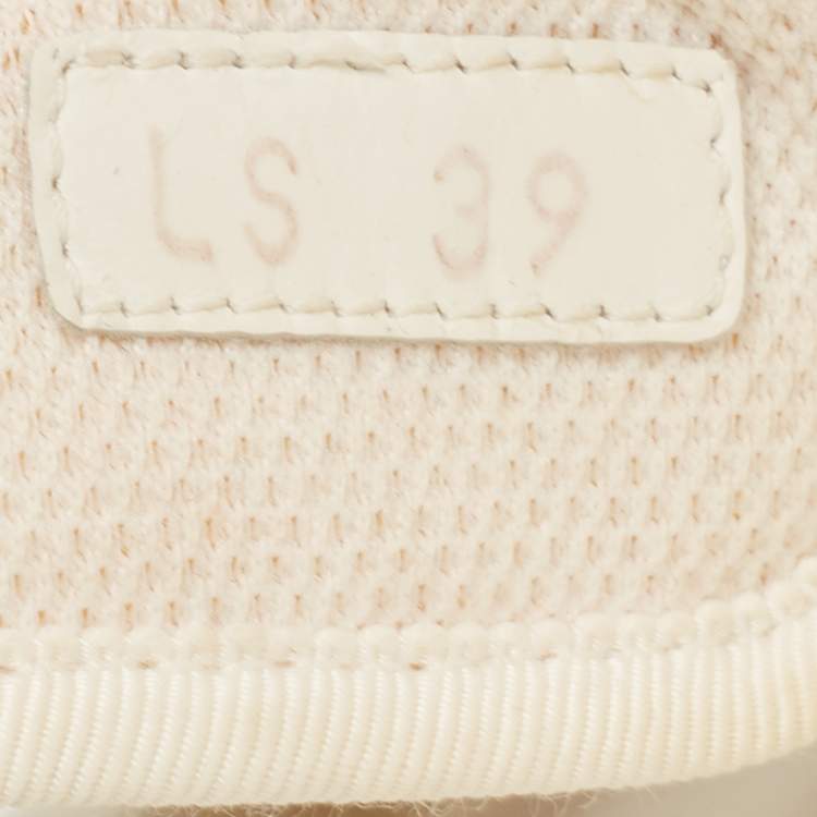 Pre Owned Dior White Fabric and Nylon D-Wander Slides Size 39