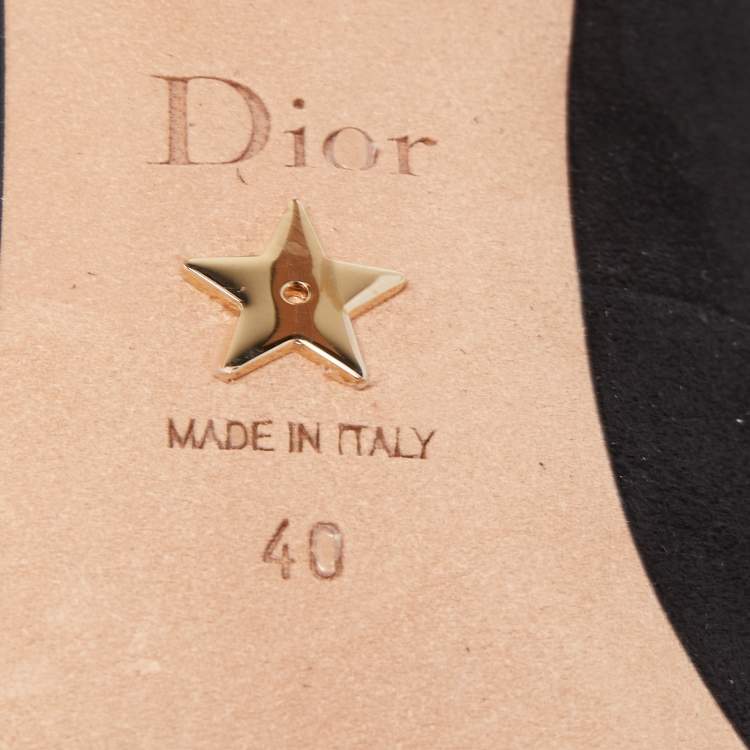 مملوكة مسبقًا Dior Black Suede D-Butterfly Pumps Size 40