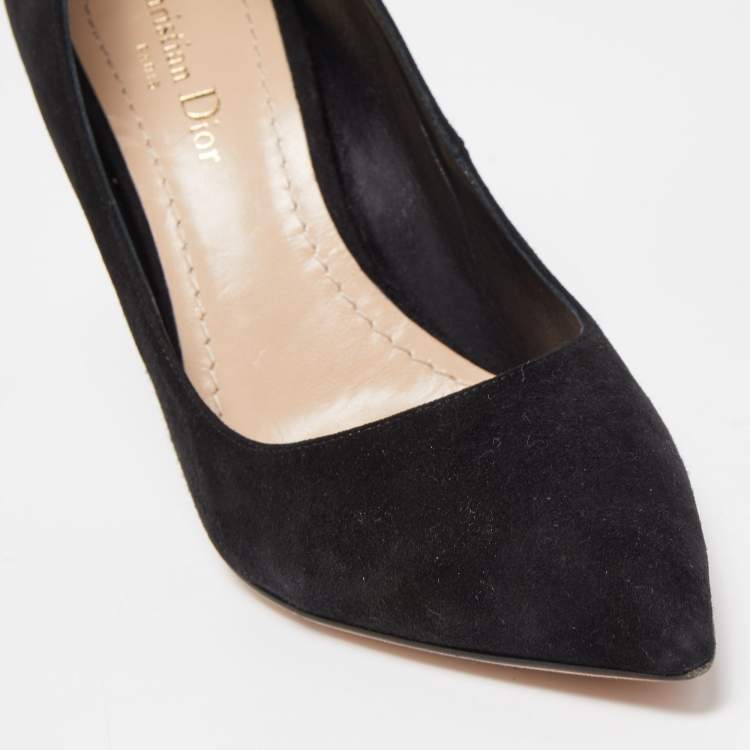 مملوكة مسبقًا Dior Black Suede D-Butterfly Pumps Size 40