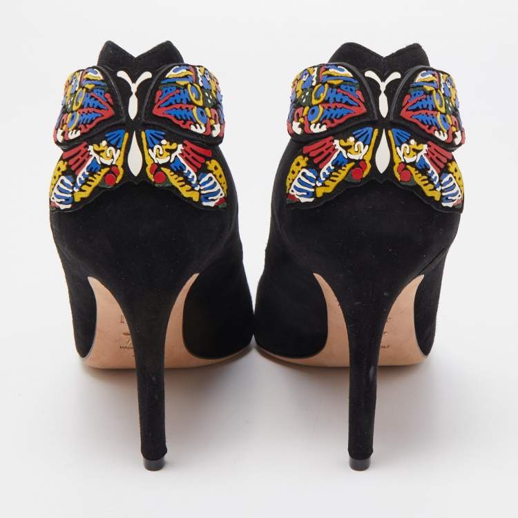 مملوكة مسبقًا Dior Black Suede D-Butterfly Pumps Size 40