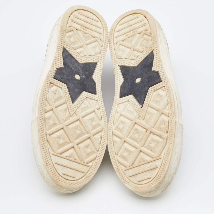 Pre Owned Dior Blue Oblique Canvas Walk'n'Dior Low Top Sneakers Size 38