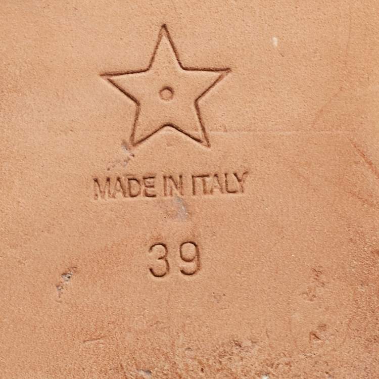 Pre Owned Dior Tricolor Logo Embroidered Canvas Dway Flat Slides Size 39