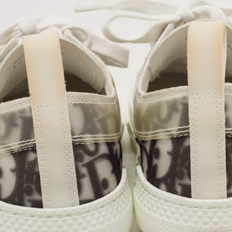 Pre Owned Dior Green/White PVC and Mesh B23 Sneakers Size 38