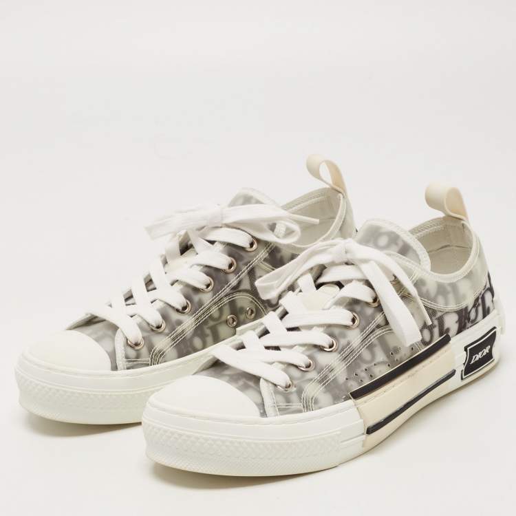 Pre Owned Dior Green/White PVC and Mesh B23 Sneakers Size 38