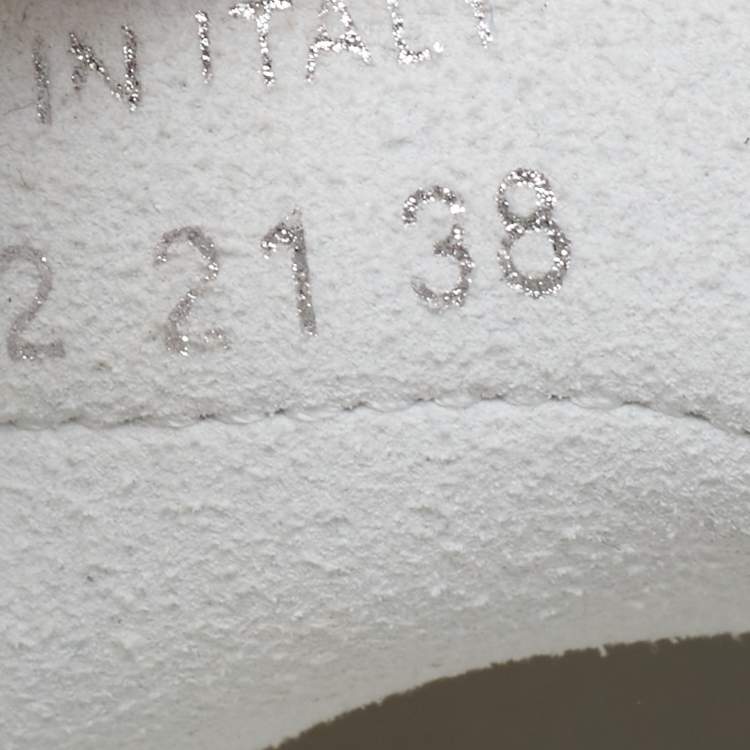 Pre Owned Dior Green/White PVC and Mesh B23 Sneakers Size 38