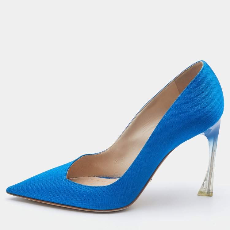 Christian Dior Blue Fabric Songe Pumps Size 38 Dior | The Luxury Closet