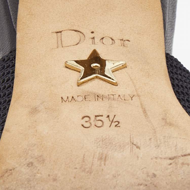 Pre Owned Dior Black Technical Fabric J'adior Slingback Pumps Size 35.5 