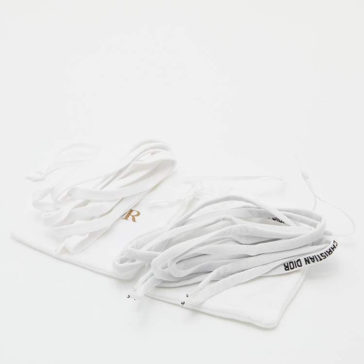 Pre Owned Dior White/Gold Oblique Canvas Walk'n'Dior Sneakers Size 38.5