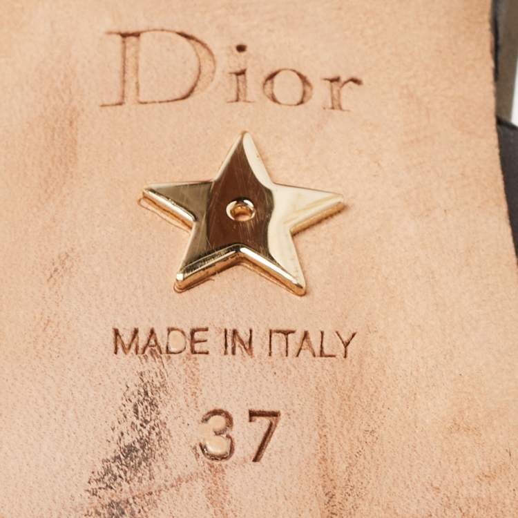 Pre Owned Dior Black Leather J'adior Slingback Pumps Size 37