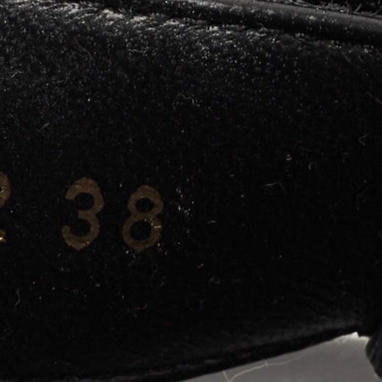 Pre Owned Dior Black Leather  DiorAct Sandals Size 38