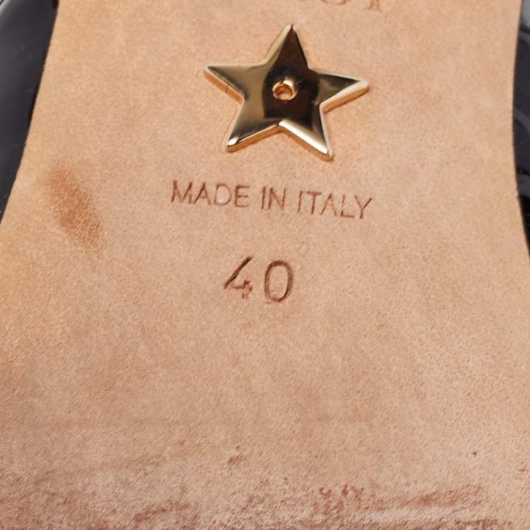 Pre Owned Dior Black Patent Leather J'adior Slingback Pumps Size 40