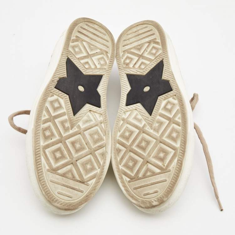 Pre Owned Dior White Embroidered Canvas Walk'n'Dior Sneakers Size 36