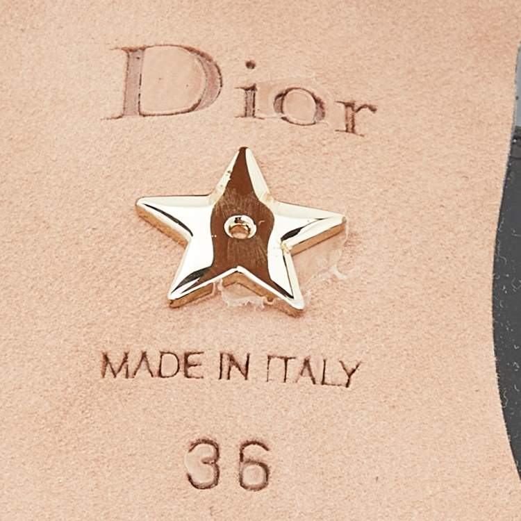 Pre Owned Dior Black Patent Leather J'adior Slingback Pumps Size 36