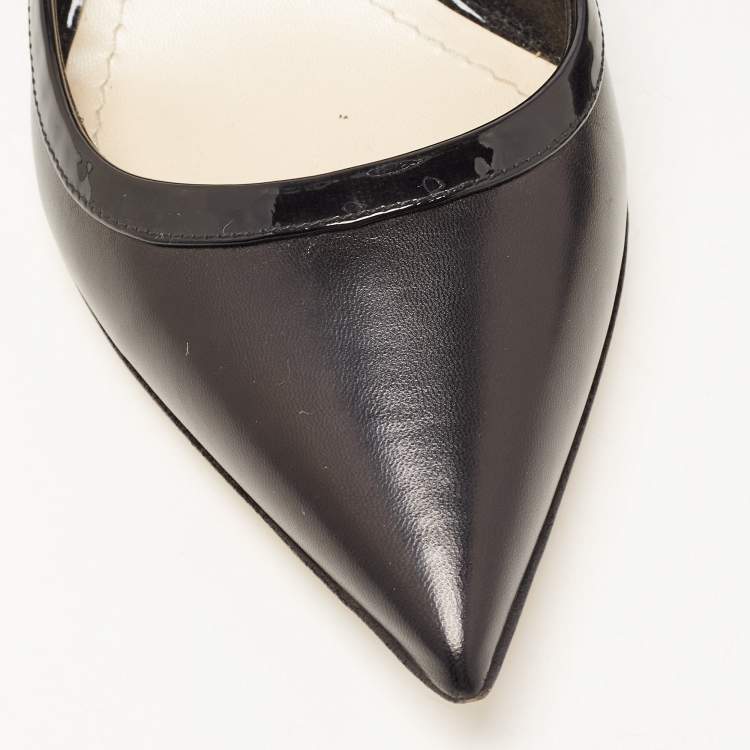 Pre Owned Dior Black Leather Pointed Toe Pumps Size 40