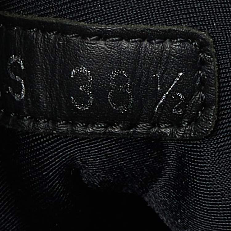 Pre Owned Dior Black Neoprene and Leather D-Connect Sneakers Size 38.5