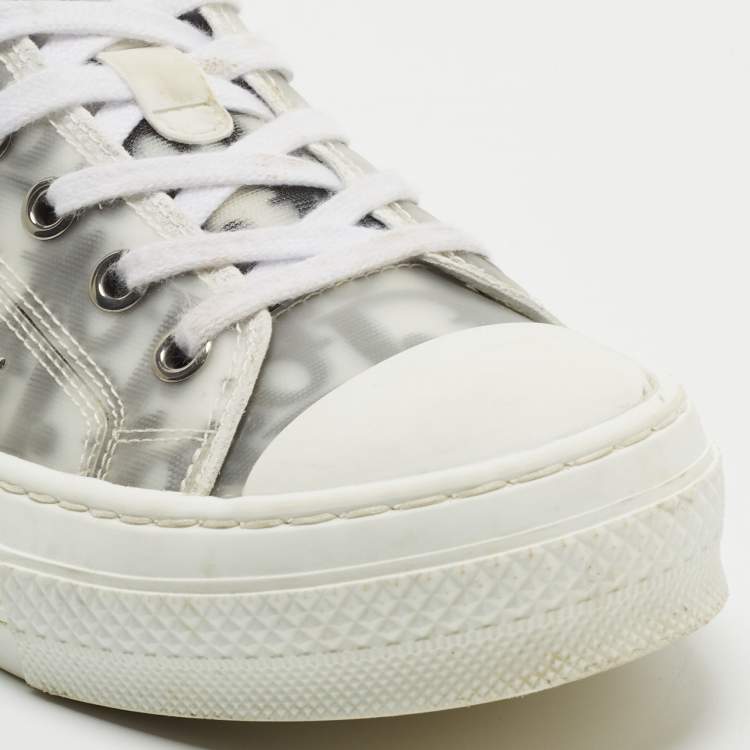 Pre Owned Dior Two Tone Oblique Mesh B23 Sneakers Size 37