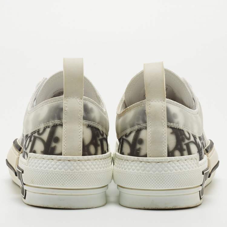 Pre Owned Dior Two Tone Oblique Mesh B23 Sneakers Size 37