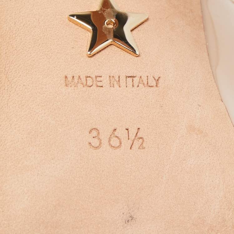 Pre Owned Dior Beige Patent J'adior Slingback Pumps Size 36.5