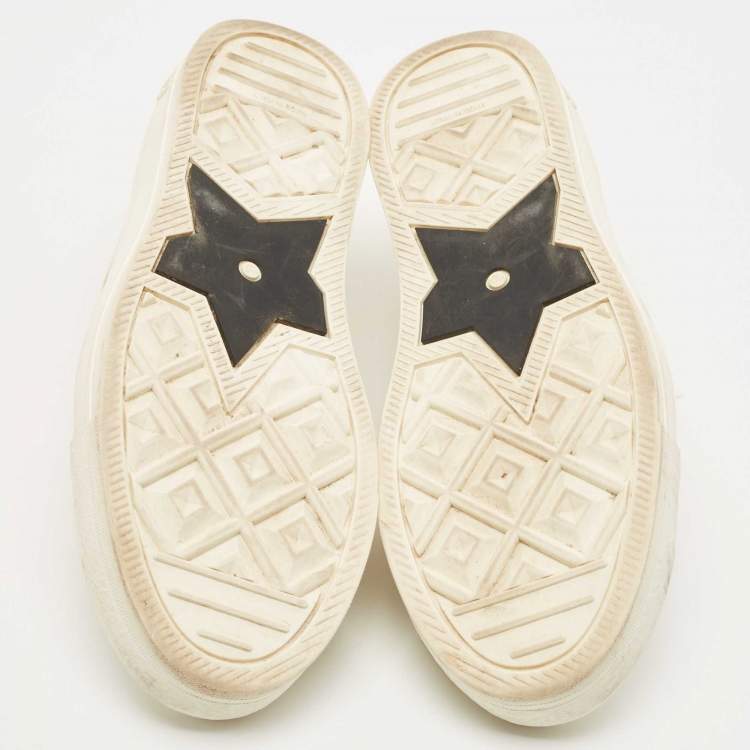 Pre Owned Dior White Canvas Walk'n'Dior Low Top Sneakers Size 37