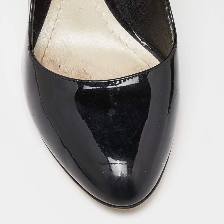 مملوكة مسبقًا Dior Black Patent Leather Pumps Size 41.5