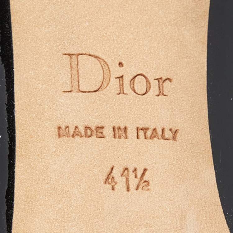 مملوكة مسبقًا Dior Black Patent Leather Pumps Size 41.5