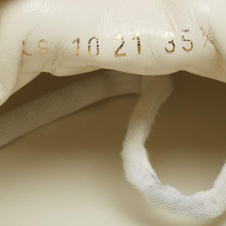 Pre Owned Dior White/Blue Canvas Walk'n'Dior  Sneakers Size 35.5