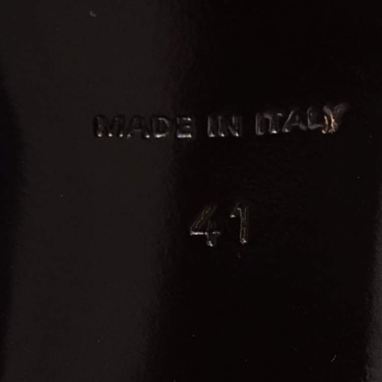 Pre Owned Dior Brown Leather Buckle Pointed Toe Pumps Size 41