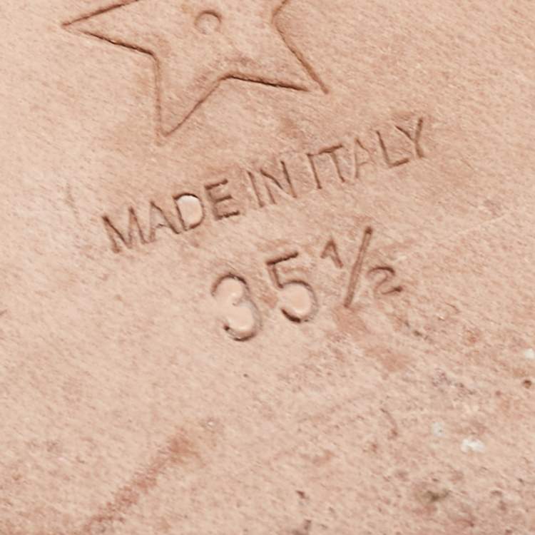 Pre Owned Dior Tricolor Embroidered Canvas Dway Flat Slides Size 35.5