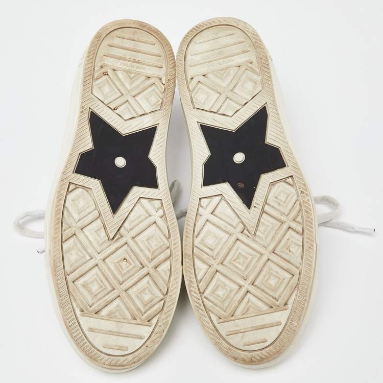 Pre Owned Dior White/Black Canvas Walk'n'Dior Sneakers Size 37.5